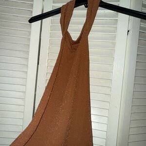 FP Movement by Free People Brown Backless Top